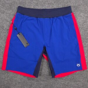 Greyson Fulton Shorts Mens L Mojave Blue Red Colorblock Performance Golf Gym NEW
